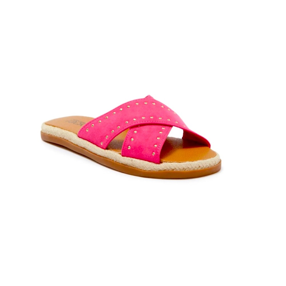 Espadrille Slide Sandal-pink rose